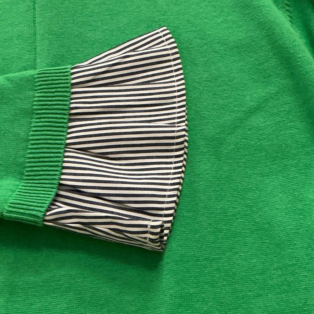 Crown & Ivy Green Sweater with Striped Detail - Picture 4 of 7